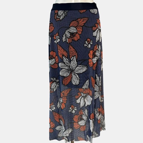 Peak Performance Nimatha Midi Skirt Medium Pleated Floral Lightweight Lined - Picture 2 of 11